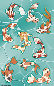 Koi Fish Sticker Sheet